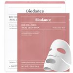 BIODANCE Bio-Collagen Real Deep Mask, Bestselling Hydrating Overnight Hydrogel Mask for Glassy Glowy Skin, Pore Minimizing, Elasticity Improvement, Paraben Free, Fragrance Free, Non-Comedogenic Korean Skincare 34g x 4ea