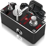 PyleUsa Metal Distortion Guitar Effect Pedal, Mini Digital Analog Effects For Electric Guitar And Bass, True Bypass, Contour, Volume And Dist Knobs, LED Indicator, Includes Adapter