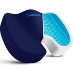 CushZone Gel Seat Cushion Office Chair Cushion for All-Day Sitting - Back, Sciatica, Coccyx Tailbone Pain Relief Cushion - Ergonomic Seat Cushion for Office Chairs, Car Seat, Gaming Chair - Blue