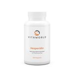Pack of 3 Vita World Hesperidin 3 x 100 Capsules Vegan 100% Natural Hesperidin Made in Germany with Analysis Certificate