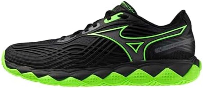 Mizuno Wave Enforce Tour 2 All Court Men's Racquet Sports Shoe, Black-Glowing Apple, US Mens 10