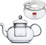 CnGlass 33.8oz/1000ml Glass Teapot 