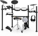 AODSK Electric Drum Set with Quiet Mesh Pads,Electronic Drum for Beginner,USB MIDI,Throne,Headphones,Sticks, Included 40 Kits and 450 Sounds