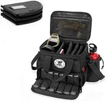 DSLEAF Tactical Gun Range Bag with 3 Pistol Cases, Gun Duffle Range Bag with 12X Magazine Slots and Extra Pockets for Shooting and Hunting