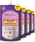 sweet-seed 4-Pack Hummingbird Nectar (8.4 fl oz), Concentrate - Makes 3X The Volume - Extends The Life of Nectar for Hummingbird Feeders