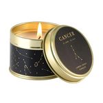 Lower Lodge Candles – Cancer Tin Candle – Star Sign Gift - Hand-Poured in The Beautiful South Downs National Park - 12 Hours Burn Time – Vegan Friendly - 70g Fill Weight