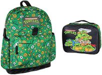 Nickelodeon Teenage Mutant Ninja Turtles Got Pizza? Leonardo Raphael Donatello Michelangelo 2 Pc Lunch Box Backpack Set