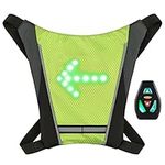 Sunydog LED Turn Signal Bike Pack USB Rechargeable Reflective Backpack Attachment Clip with Remote Control LED Backpack with Direction Indicator Safety Light Bag Sports Vest for Outdoor