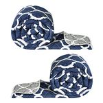 Divine Casa Microfiber Mild Winter 120 GSM Printed Reversible Design Set of 2 Single Bed Quilt Comforter Blanket - (Dark Blue and Grey)