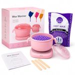 Silicone Wax Warmer Waxing Kit Combo Wax Heater Machine Combo 100gm Brazilian Stripless Formula for Face & Body with Spatula, Ideal for Upper Lips, Chin, Cheeks, Hairline, Bikini & Legs, Automatic Heating (Hair Removal Wax Combo)