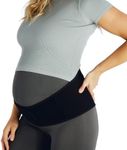 Belly Bandit Upsie Belly Pregnancy Support Band - The Ideal Support for your Belly and Relief for your Aching Back - Anti-Dig Closure and 12" of Adjustability, Black, X-Large