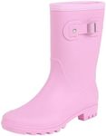 Fubotao Women's Mid Calf Rain Boots