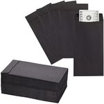 100 Pack Black Money Envelopes for Cash - 100 GSM Kraft Paper - Money Saving Challenges Envelopes for Currency & Coins (3.5x6.5 in)