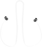 kwmobile Strap Compatible with Google Pixel Buds Pro - Silicone Cord Holder for Wireless Earphones - White