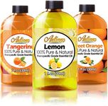 Artizen Citrus Essential Oils Set - 1 Ounce 3 Pack (100% PURE) Sweet Orange, Lemon, and Tangerine - Bonsai & Citrus Ginger Fragrance Oil - Essential Oils Big Bottle Sets