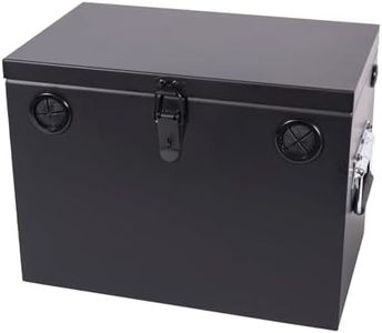 Peastorm Lockable Car/RV/Marine Battery Box, Adjustable Steel Battery Relocation Kit for Trailer, Boat, Trolling Motor, Kayak (Group 24-31 Black)