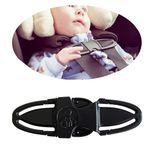 Universal Child Car Seat Chest Harness Clip Universal Safer Belt Clip Buckle Lock Stroller Chest Clip Adjustable Guard for Baby and Kids (Light Black)