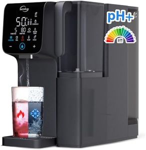 iSpring RCD100HCG Hot & Cold Reverse Osmosis System Countertop, Alkaline RO Water Filter Dispenser, 9 Temperature & 6 Dispensing Volume Options, TDS & Filter Lifespan Monitor, Plug and Play