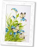 Povitrulya Counted Cross Stitch Kit 'Butterflies on Flowers' - Hand Embroidery Set