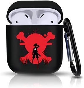 Anime Pattern Design for AirPods 2/1 Case Cover with Keychain, Cute Anime Compatible with AirPods 2&1 Case, Full Protective Soft Silicone Shockproof Headphone Case