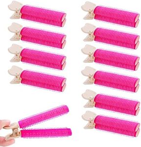 10Pcs Hair Root Volumizing Hair Clips,Volumizing Hair Clips,Volumizing Curling Hair Clips,Hair Volumizing Clips Root Clips, Hair Root Self Grip Hair Clips Volumizing Hair Clips for Women Girl,Rose