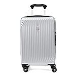 Travelpro Maxlite Air Hardside Expandable Luggage, 8 Spinner Wheels, Lightweight Hard Shell Polycarbonate, Metallic Silver, Compact Carry-On 20 Inch