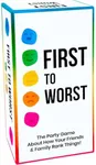 FIRST TO WORST Party Game - How do You and Your Friends and Family Rank Things? - for Kids, Adults, Families, Fun Parties and Board Games Night with Your Group. The Card Game of Polarizing Priorities