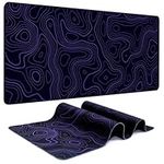 【7 Colors 3 Sizes】【1 or 2 Pack】Topographic Contour Gaming Mouse Pad Large Desk Mat Desk Pad for Keyboard Mouse Mouse Mat for Office Home Office Desk Accessories Office Decor Desk Stuff - 31.5"L*11.8"W