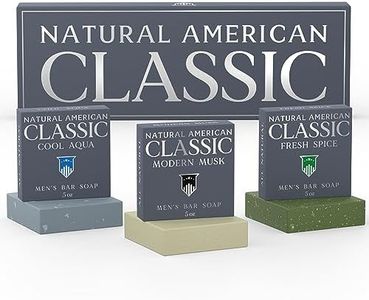 NATURAL AMERICAN Mens Bar Soap – Cologne Scents, 100% All Natural Soap for Men - Essential Oils, Organic Shea Butter - Mens Soap (3pk), Man Soap, Made in USA, 5 oz Mens Soap Bar - CLASSIC Body Soap