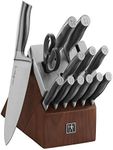 HENCKELS Graphite 14-piece Self-Sharpening Knife Block Set for Paring, Boning, Santoku, Chefs, and Carving, Kitchen Shears, German Engineered Informed by 100+ Years of Mastery, Black