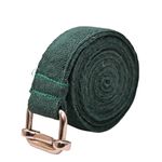 Preeti Yoga Iyengar Belt | Yoga Straps For Women and Men For Stretching | Ideal for Yoga, Pilates, Therapy, Dance, Gymnastics & Flexibility (2 Metre, Military Green)