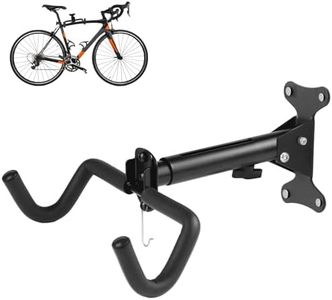 CYFIE Bike Wall Mount Garage Rack Hanger, Adjustable Horizontal Bicycle Garage Storage Hooks Indoor Bike Hook Holder for Haning Mountain Road Hybrid Bike in Apartment (1 Pack)