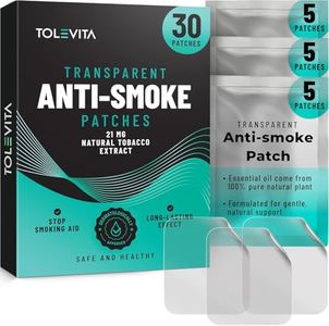 TOLEVITA Anti- Smoke Herbal Patches Transparent 21 mg | Quit Smoking Patches to Help Reduce Cravings | Herbal Stop Smoking Aid for a Healthier Lifestyle - 30 Patches