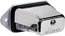 Surface-Mount LED Trailer License Plate Lights [DOT/SAE Certified] [IP67 Waterproof Rated] [Ultra-Durable] License Tags for Trailers, RVs, Trucks & Boats - Chrome Housing