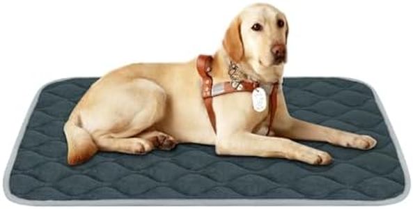 furrybaby Dog Bed Mat Flat Crate Mat with Anti-Slip Bottom Machine Washable Pet Kennel Pad for Dog Sleeping (L 42x28'', Grey Mat)