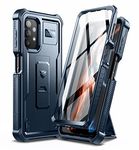 Dexnor Case for Samsung Galaxy A32 5G with Built-in Screen Protector Military Grade Armour Heavy Duty 360 Full Body Shockproof Bumper Protection Cover with Stand - Navy Blue