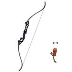 SinoArt Falcon 60" Takedown Hunting Recurve Bow Metal Riser 30 35 40 45 50 55 60 65 70 Lbs Right Handed Black 35LBs