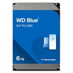 Western Digital 6TB WD Blue PC Internal Hard Drive HDD - 5400 RPM, SATA 6 Gb/s, 256 MB Cache, 3.5" - WD60EZAX