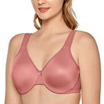 Delimira Women's Minimiser Bra Plus Size Underwired Full Cup Non Padded Seamless Support T Shirt Bra Clove 36B