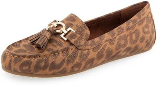 Aerosoles Women's Deanna Loafer, Mini Leopard Faux Suede, 9.5 Wide