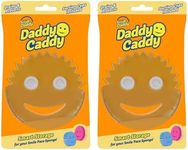 Scrub Daddy Holder for Sink - Scrub Daddy Caddy Dish Sponge Holder & Cleaning Organiser, Quick Dry Kitchen Accessory, Bathroom Sink Organiser, Washing Accessories, Under Sink Sponge Holder 2 Pack