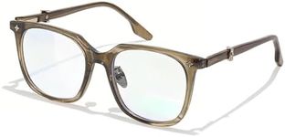 Chicid Oversized Blue Light Blocking Glasses with Chic Square Frame Metal Temple for Women Men
