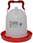 Supa Deluxe Heavy Duty Poultry Water Drinker, 3 Litre Premium Quality Drinker, Made In The UK,Red & White,3XL