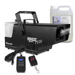 beamz Rage 1800 Snow Machine with 5L Fluid, High-Capacity Artificial Fake Snow Maker, Wireless DMX Control for Indoor or Outdoor Events, Parties and Stage Effects