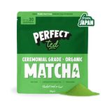PerfectTed Organic Matcha Powder, Ceremonial Grade Japanese Matcha | Organic Green Tea Powder for Lattes, Smoothies & Baking | L-Theanine | Antioxidants | Vegan | Gluten-Free | 30g