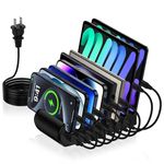 Charging Station, 65W 8 Ports Multi Charger Station USB Charging Dock for Multiple Devices for Samsung Galaxy A16 A15 5G A17 A14 A13 S26 Ultra S25 FE S24 S23 S22 A56 A36, iPhone 17e 16e 17 16 Pro Max