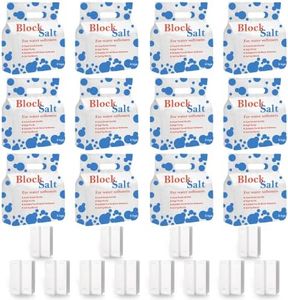 HSD Water Softener Salt Block 100% Genuine Food Grade Pure Salt Block Salt Softeners Compatible to All Water Softener Machine Soft Water Salt Blocks Each Pack Contains 2 Salt Block (12 Pack 24 Block)
