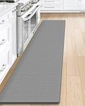 DEXI Kitchen Rug Anti Fatigue Mats for Floor,Non Skid Cushioned Comfort Standing Kitchen Mat Waterproof Runner Mat, 17"x95", Grey Gray