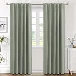 H.VERSAILTEX Blackout Curtains Thermal Insulated Window Treatment Panels Room Darkening Blackout Drapes for Living Room Back Tab/Rod Pocket Bedroom Draperies (2 Panels, Light Sage, 42 x 84 Inch)