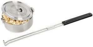 Solo Stove Campfire Popcorn Maker, Stainless Steel Popcorn Popper, Fire Pit Accessory, 3-Quart Capacity, Height: 4 in, Length: 34 in, Dia: 7.75 in, Weight: 2.96 lbs